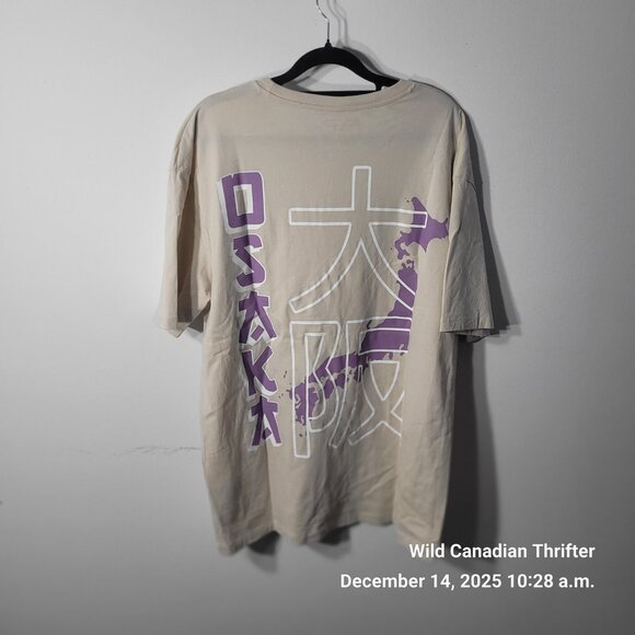 Jack & Jones Core XL Beige Graphic Cotton Crew Neck Short Sleeve T-Shirt - Picture 2 of 6